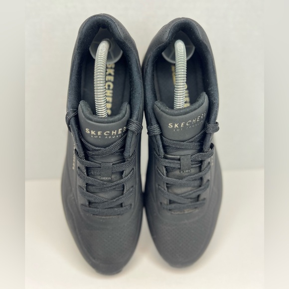 Sketchers Uno-Stand On Air Womens Sz 10M All Black 73690 Superb Barely Worn! - Picture 11 of 16